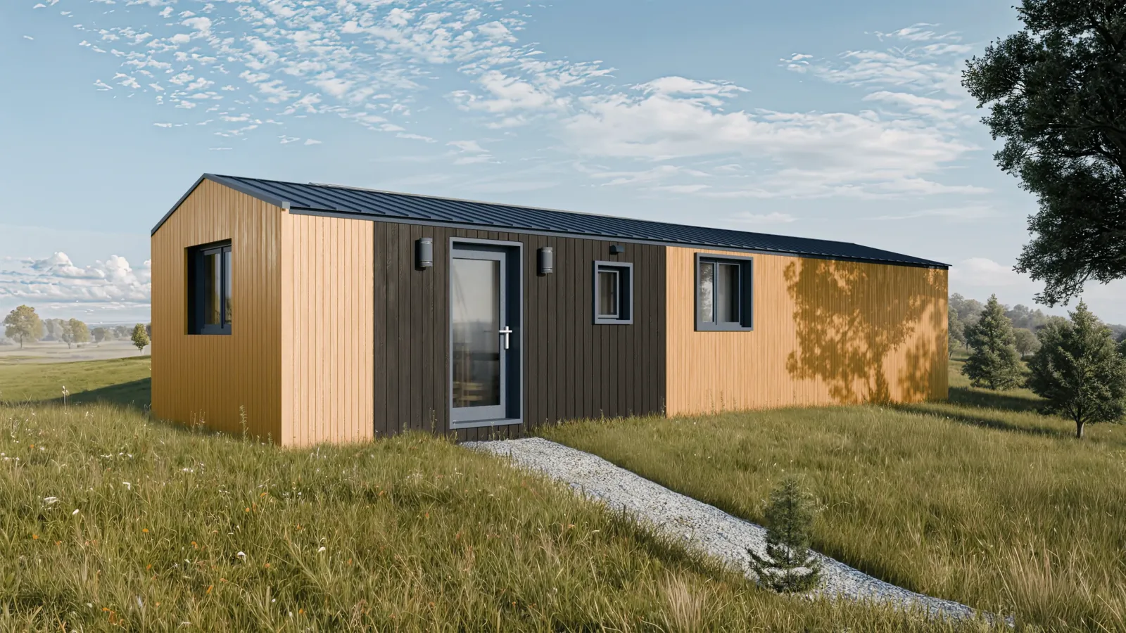 Dom mobilny Madera 57 m² — widok z zewnątrz